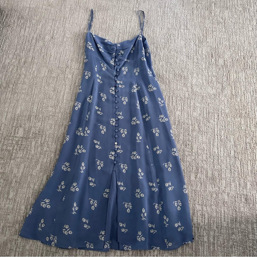 Reformation Blue Floral Midi Dress